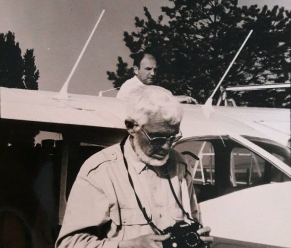 Roger Agache à l’aérodrome d’Abbeville, années 1970